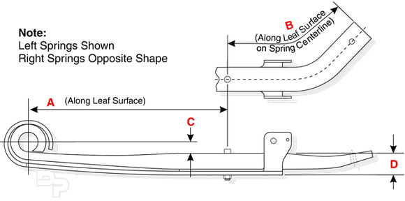 Hockey Stick Air Beam Leaf Spring Tandem Axle